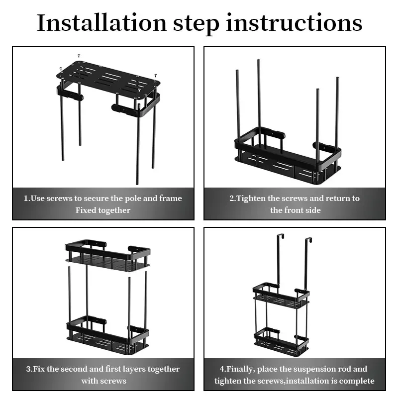 1 carrito de ducha sobre la puerta, estante de almacenamiento para el baño, estante colgante para el baño, estante de ducha de doble capa, organizador de carrito para el baño
