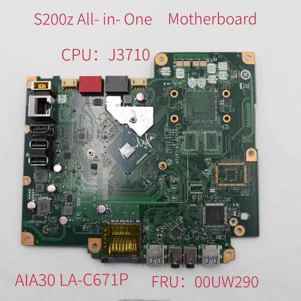 

For Lenovo S200z All-in-One Laptop Motherboard CPU:J3710 UAM AIA30 LA-C671P FRU:00UW290 100% Test Ok