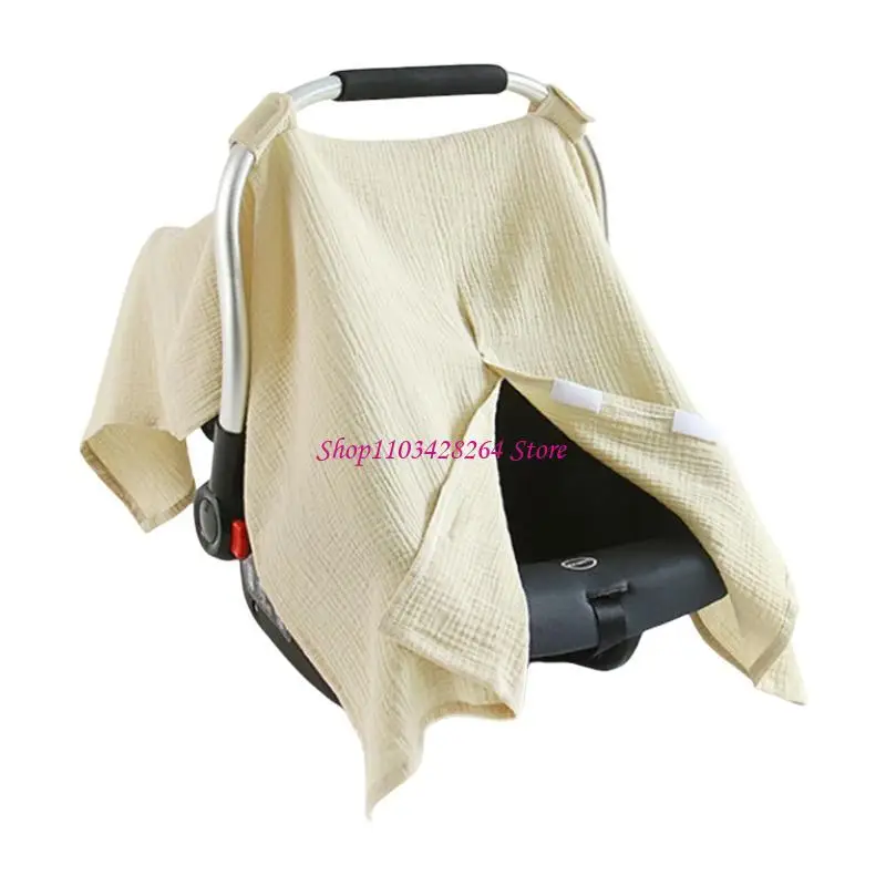 غطاء سرير أطفال ناعم وجيد التهوية بلون سادة وواقي مقاعد مريح