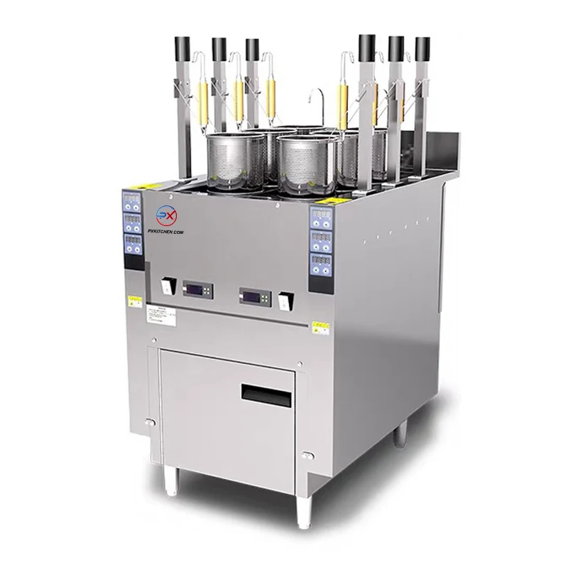 

Newest Design Automatic Lifting Magnetic Induction Commercial Stainless Steel Noodles Cooker Pasta Ramen Boiler With Low MOQ