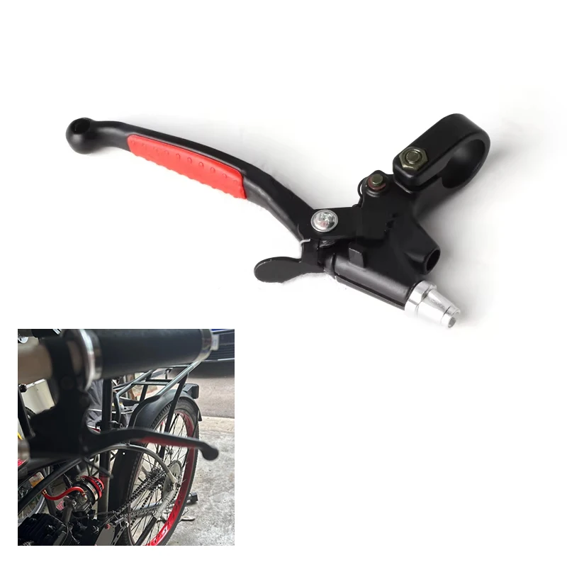 Motorcycle Left Clutch Lever Bike Long Handle Clutchs Brake Levers Grip for 49cc 50cc 60cc 66cc 80cc 2 Stroke Engine Bicycle