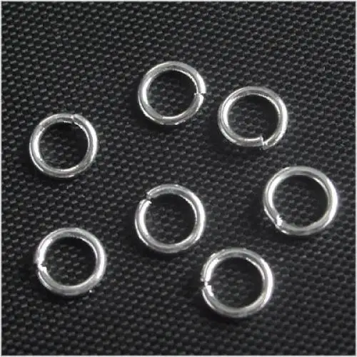 4-6pack 4mm 21 Gauge Open Jump Rings - Silver Plated - 100 Pcs