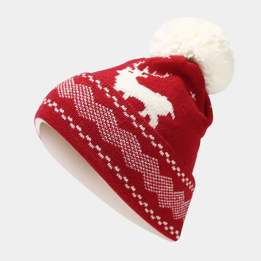 Guanti sciarpa cappello lavorato a maglia guanti sciarpa Beanie modello albero di alce di natale Set caldo pile inverno accessori ciclismo all'aperto