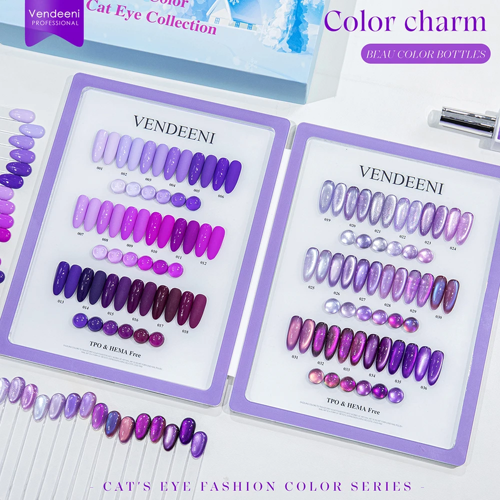 Vendeeni 36 Farben/Set Kristall-Katzenaugen-Gel-Nagellack Magnetischer UV-LED-Soak-Off-Gel-Lack Glasperlen Katzenaugen-Gel mit Display – Detail 25