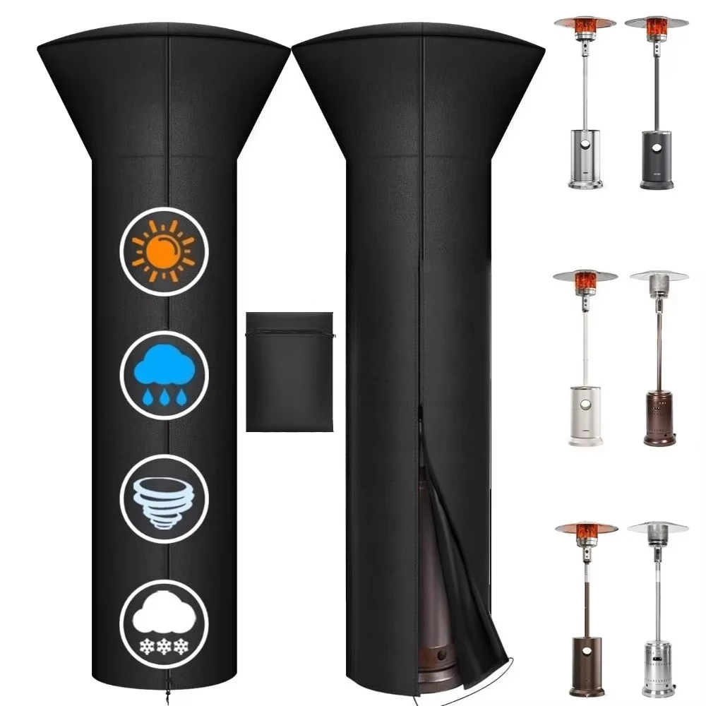 

420D ткань Оксфорд водонепроницаемый чехол для воздухонагревателя веерообразная крышка для обогревателя черный зонтик в форме сада, двора, пылезащитный чехол для патио