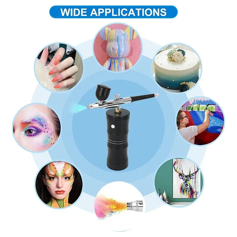 مجموعة فرشاة الهواء FAAJ مع ضاغط الهواء، فرشاة هوائية محمولة قابلة لإعادة الشحن 7.4 فولت 34 رطل لكل بوصة مربعة #6