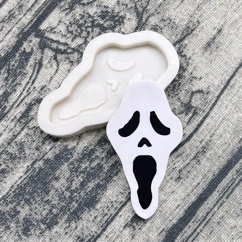 Ghost Spirit Halloween Silicone Sugarcraft Mold Resin Tools Cupcake Baking Mould Fondant Cake Decorating Tools