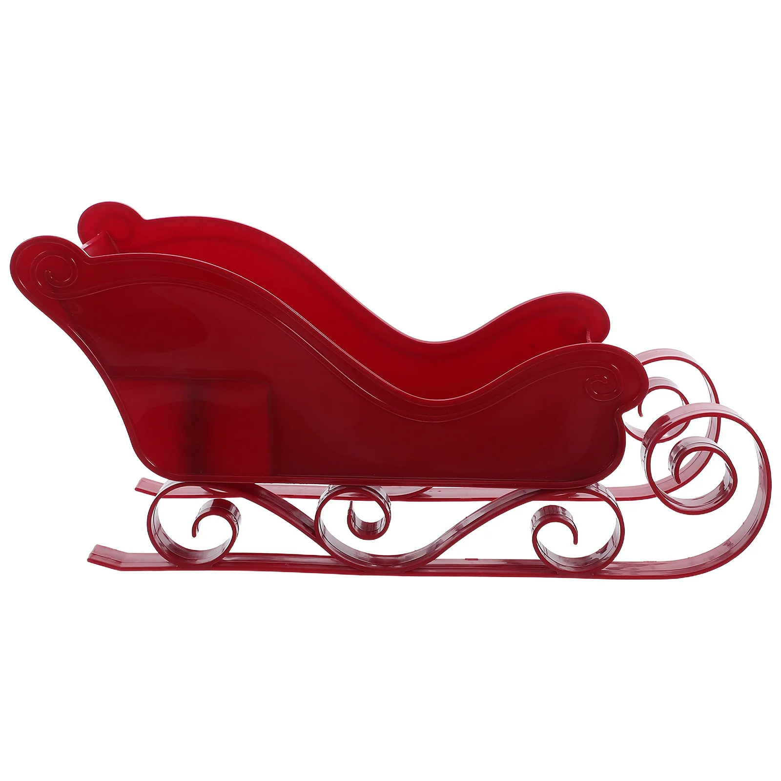 

Plastic Christmas Sleigh Ornament Small Mini Sleigh Decoration Christmas Tree Hanging Charm Desktop Holiday Decor