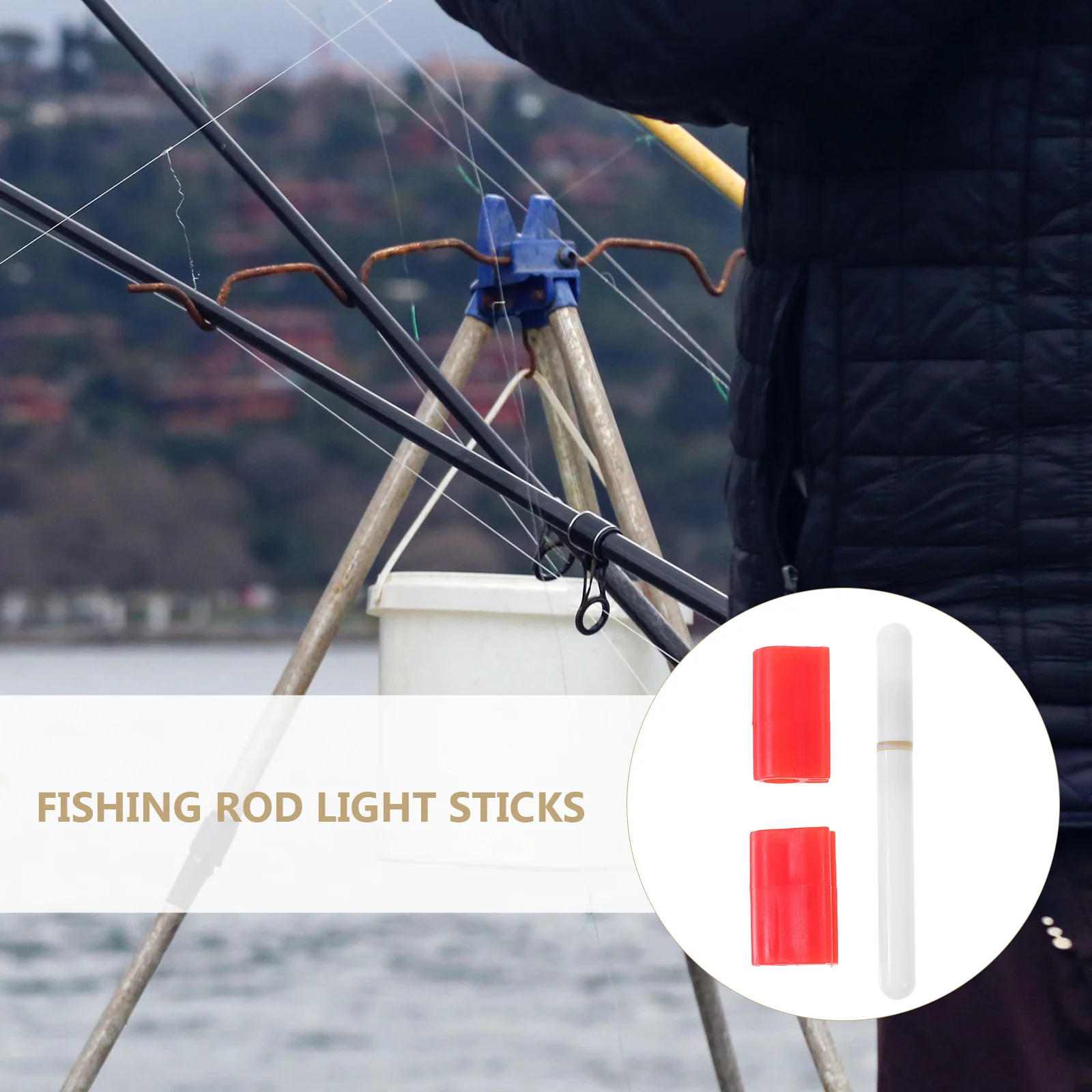 

7.7cm 6.5g Fishing Rod Night Glowing Light Stick Luminous Electronic LED Lamp Sea Float Waterproof Easy Install 2 Buckles