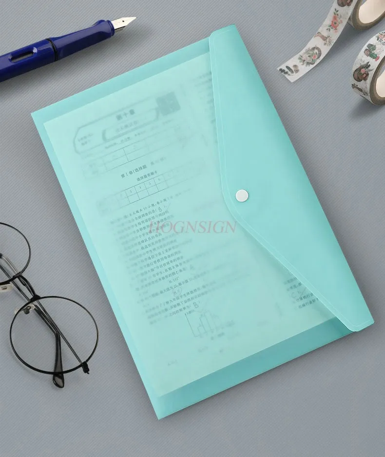 10 قطع حقيبة ملفات A4، إبزيم بلاستيكي ملون من Morandi، حقيبة أرشيف سميكة ذات سعة كبيرة، مستلزمات مكتبية شفافة