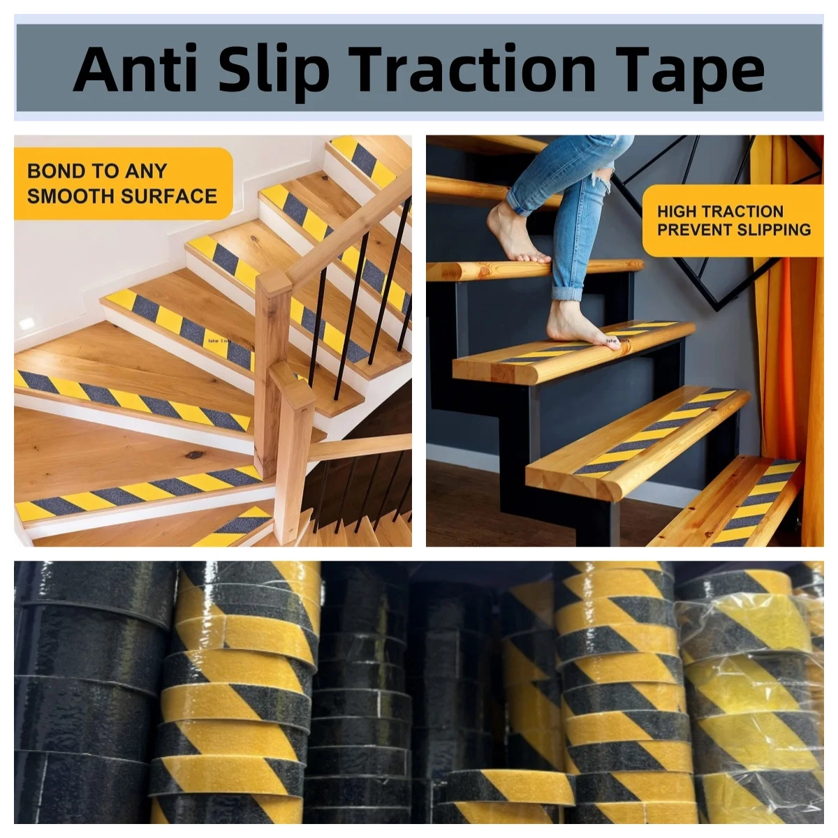 

5M 2.5CM 5CM Non Slip Safety Grip Tape Anti-Slip Indoor Outdoor Stickers Strong Adhesive Safety Traction Tape Stairs Floor