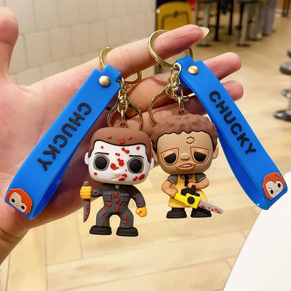 Filme de terror um pesadelo em elm street chaveiro cosplay horror acessórios de festa de halloween presentes dos desenhos animados pingente chaveiros
