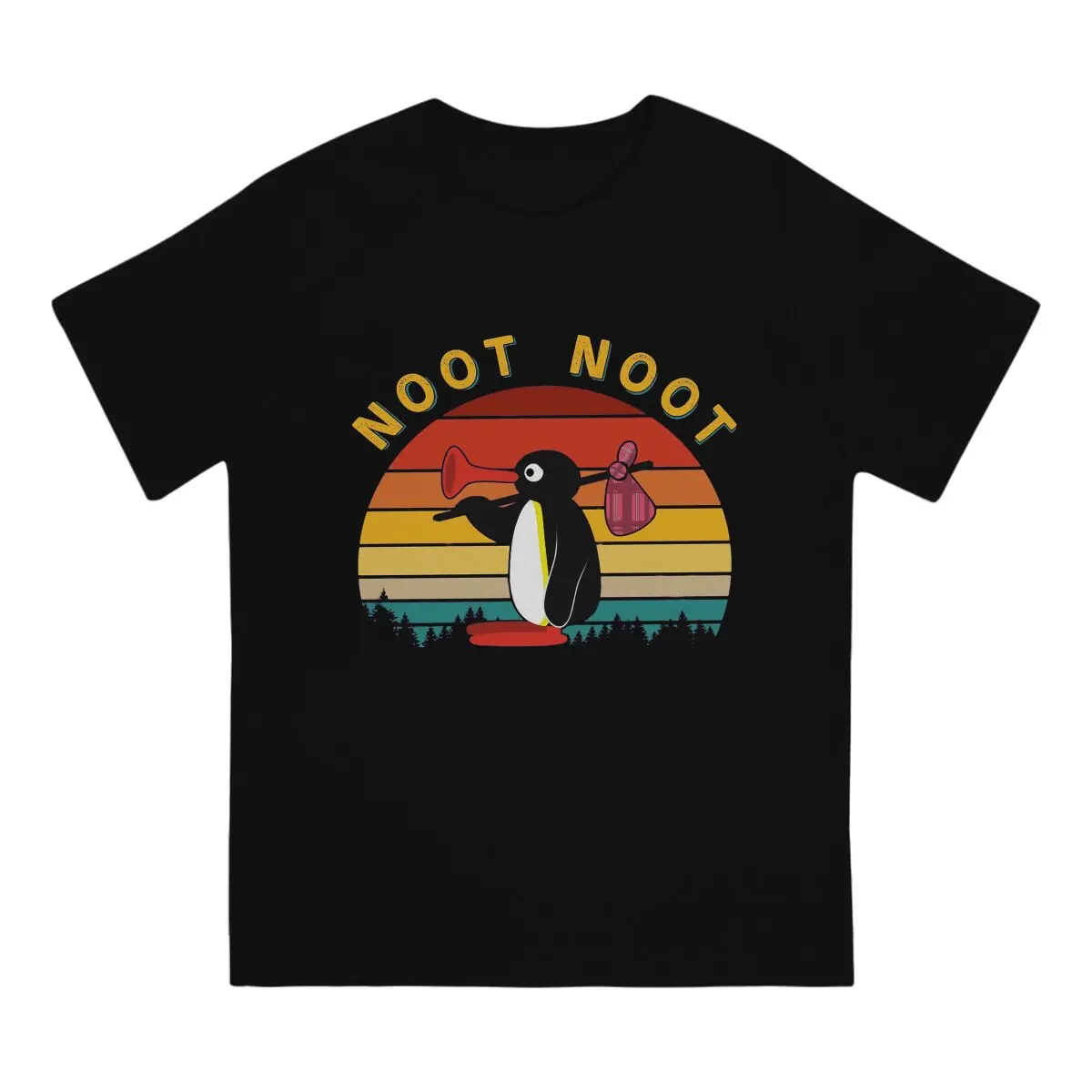 Noot Pingu Pinga Penguin TV Retro Noot Tshirt Graphic Men Tops Vintage Punk Summer Polyester  Clothes Harajuku T Shirt