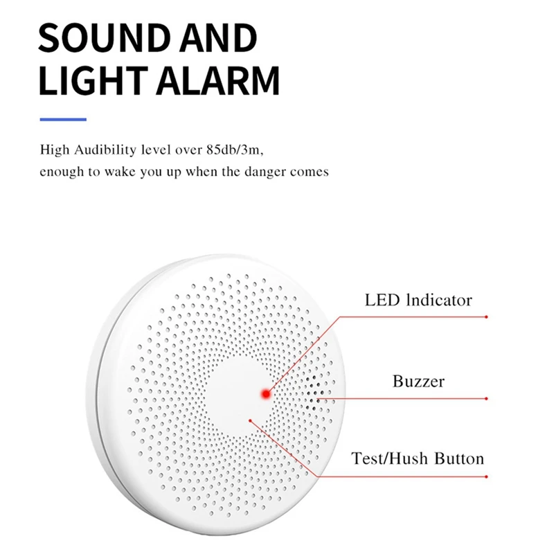 2 In 1 Version Wifi Function Smart Life Smoke Detector Sensor & Carbon Monoxide Co Gas Detector Smoke Fire Sound Alarm