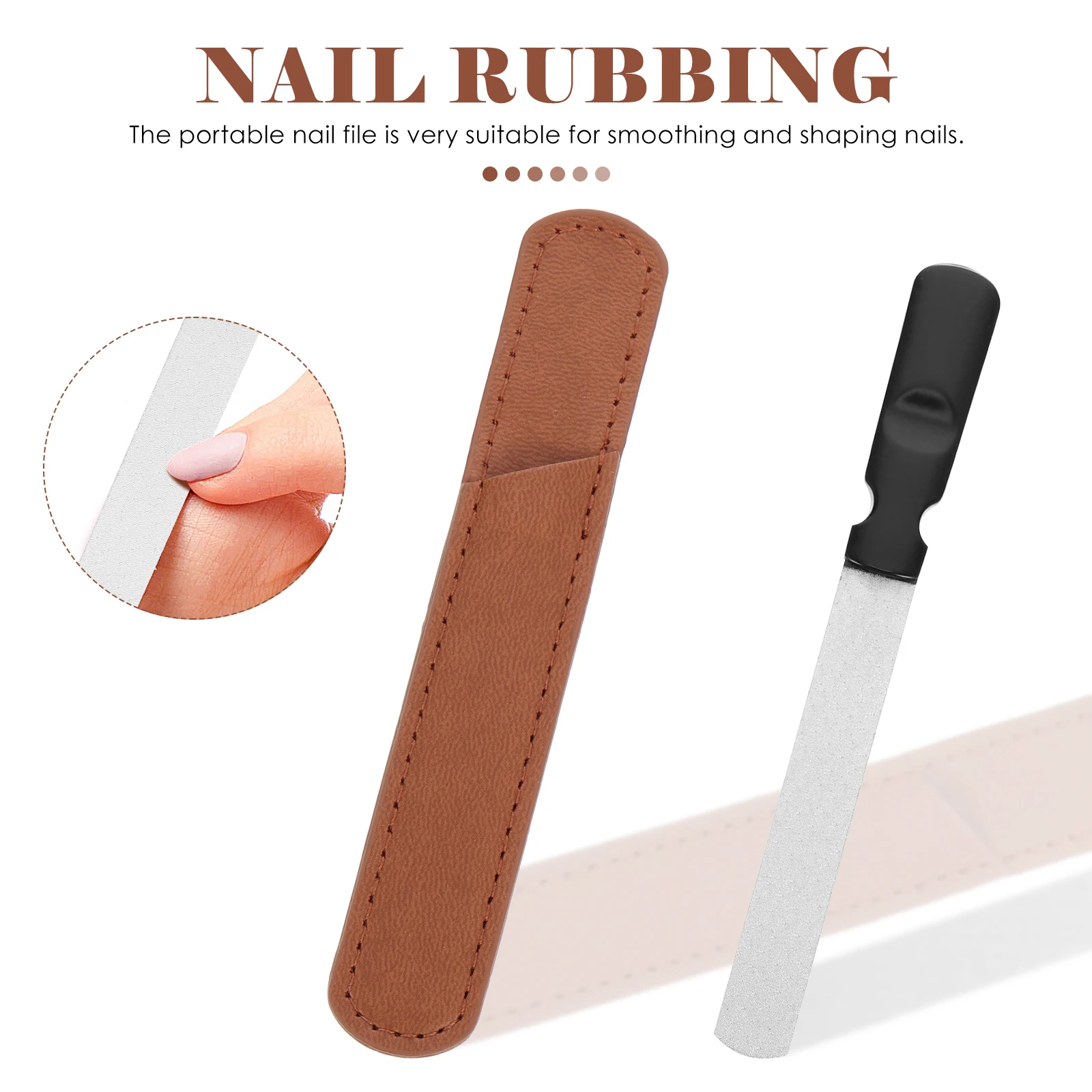 

Nail Art File Double-Sided Manicure Tool Stainless Steel Nail Polishing Strip Durable Lightweight Fingernail Grinding File