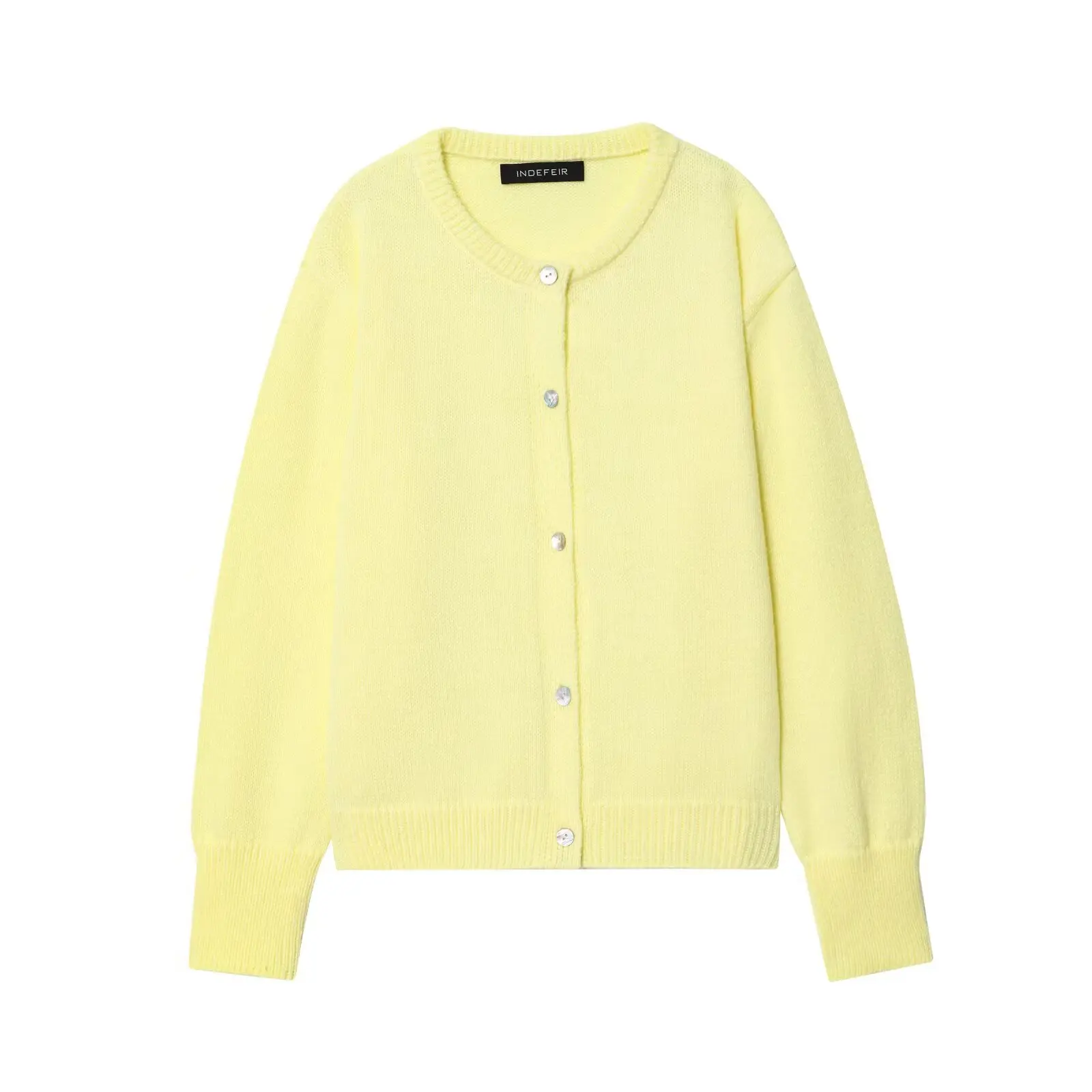 2025년 신상 여성 의류 유럽 및 미국 스타일 패션 라운드 넥 긴팔 싱글 브레스티드 니트 가디건