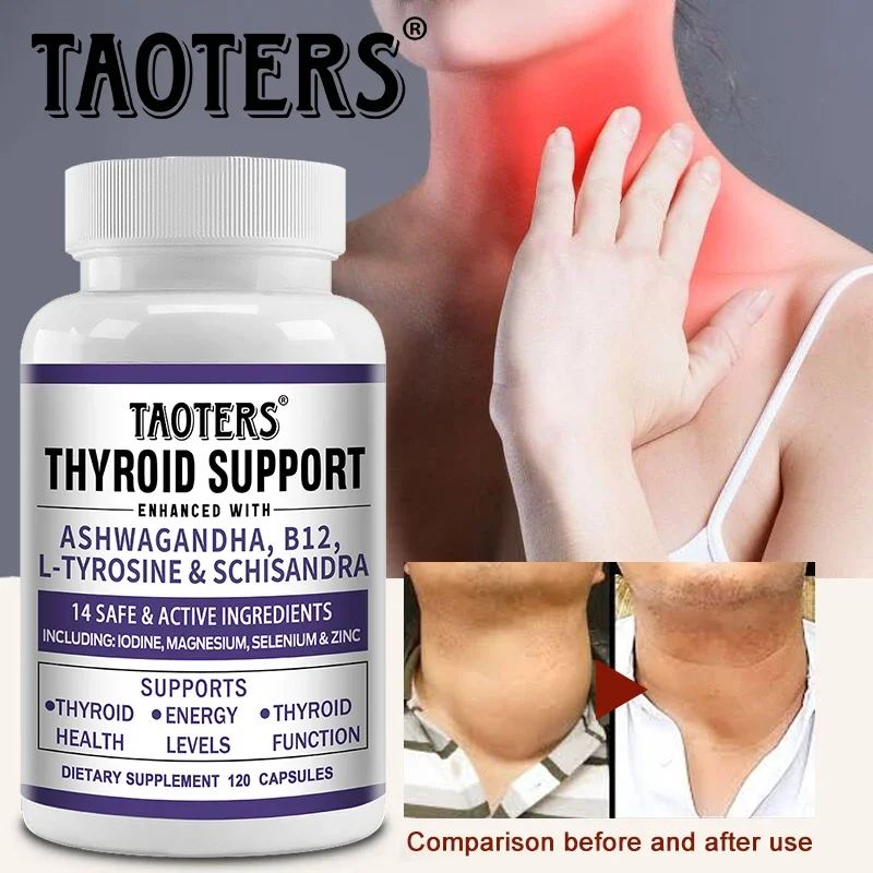 Thyroid Support and Adrenal Support Supplements for Energy, Metabolism, Weight Management, Cortisol Balance, Stress and Fatigue