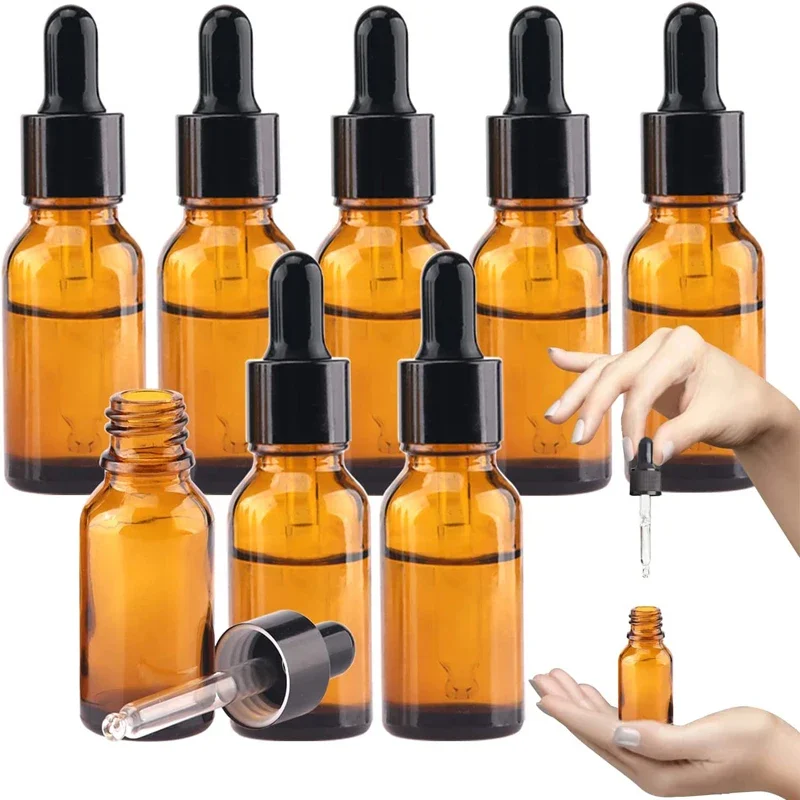 

10pcs 5ml-100ml Empty Glass Dropper Bottles Travel Tincture Bottle with Dropper Cosmetics Container For Liquids Essential Oils