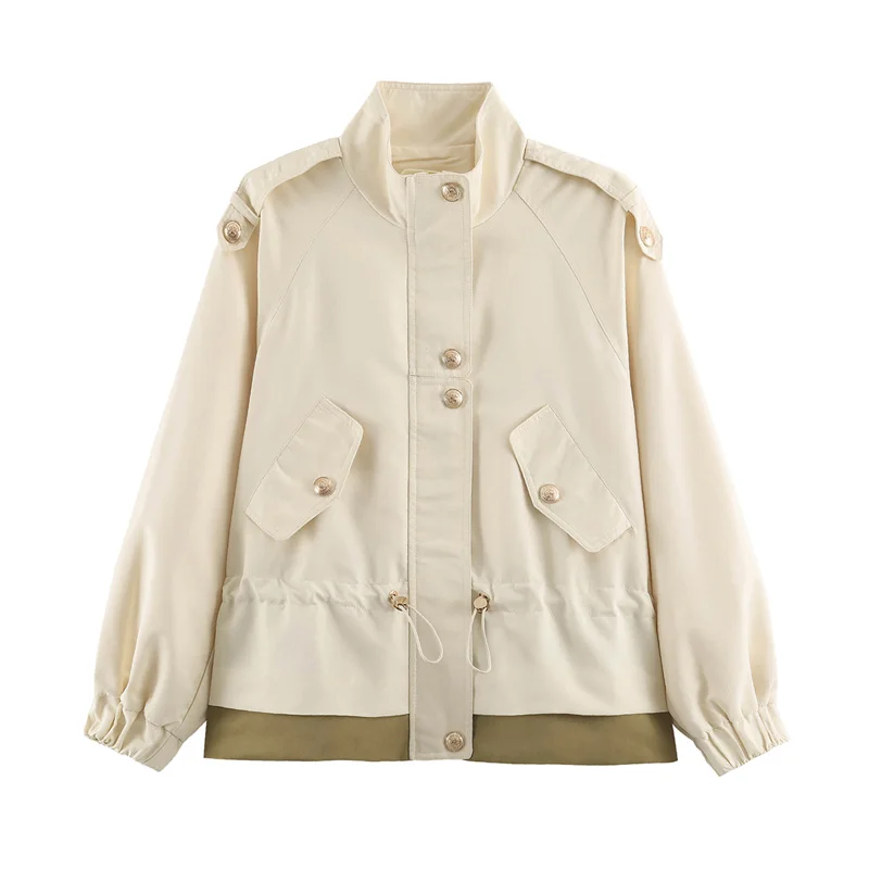 Guobioziy 2026 Women's New Two-Color Trench Coat Fashionable and Versatile Elegant and Graceful Casual and Stylish