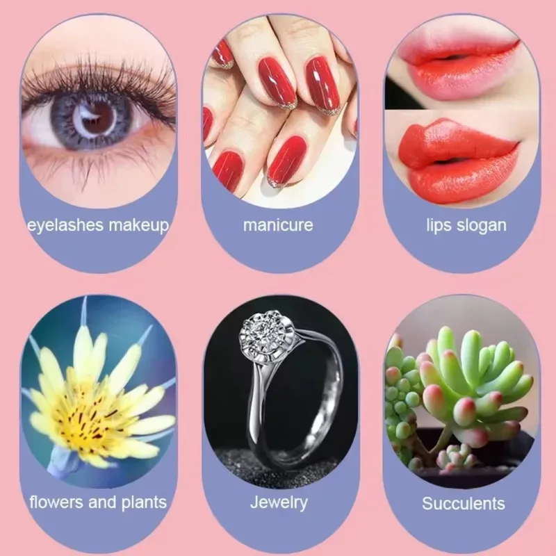 Портативный 15-кратный телефон, макрообъектив, заполняющее кольцо, свет, стеклянная лупа для ресниц высокой четкости для захвата ювелирных изделий, вышивки бровей