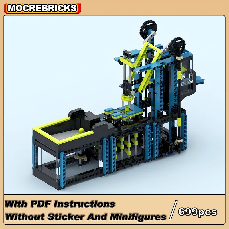 MOC High-tech Motor Toys Rat Stamper GBC Module Ball Stamping Mechine Device DIY Building Blocks Model Kid's Sets Xmas Gifts