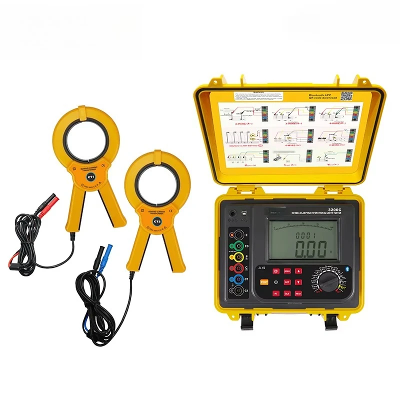 Multi‑Function Digital Ground Tester, Rechargeable 2600mAh DC7.4V Lithium Battery, High Precision 0.2 Measurement