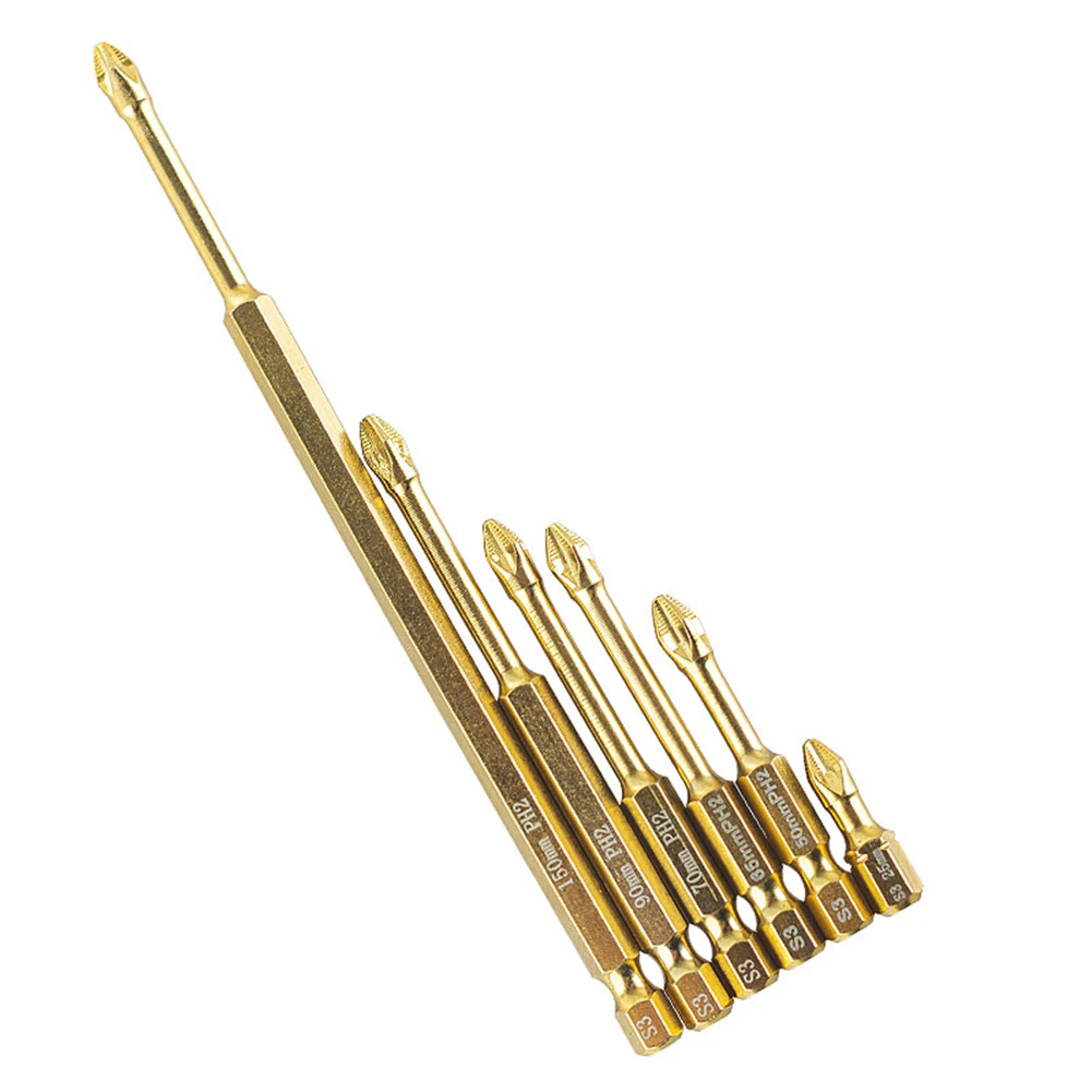 Batch Head Screwdriver Bits Cross Screwdriver Bits Set Material Penetration Damage Resistance Magnetic Feature