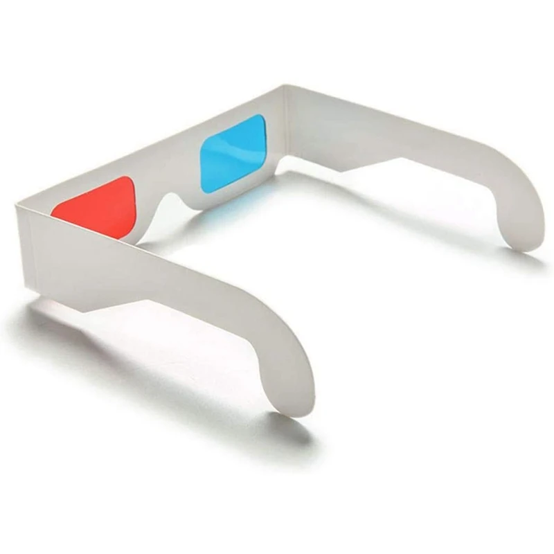 3d Bril, 10 Paar Rood En Blauw Papier Stereo Lenzen Voor Films Set Anaglyph Papier 3d Bril