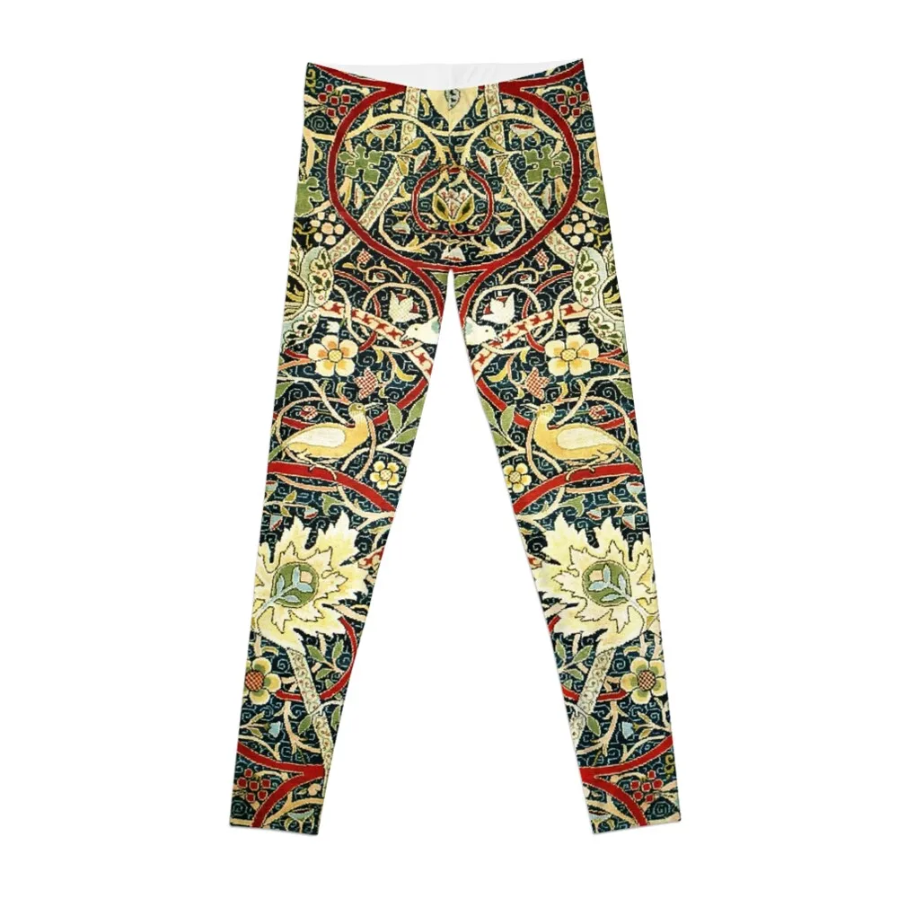 William Morris Bullerswood Antique Rug Print Leggings sport pants Tight fitting woman Womens Leggings