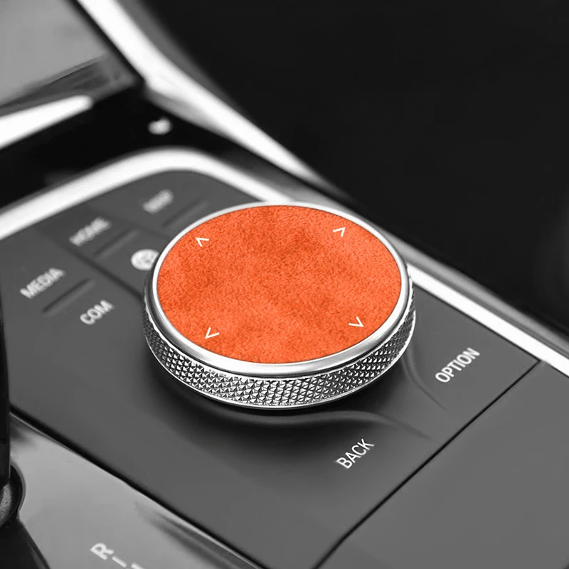 For BMW G20 F10 F20 F30 F34 F31 F32  F36 1 2 7 Series X3 X4 X5 X6 i3 iX3 Z4 Made of Alcantara Car Multimedia Knob Trim Sticke
