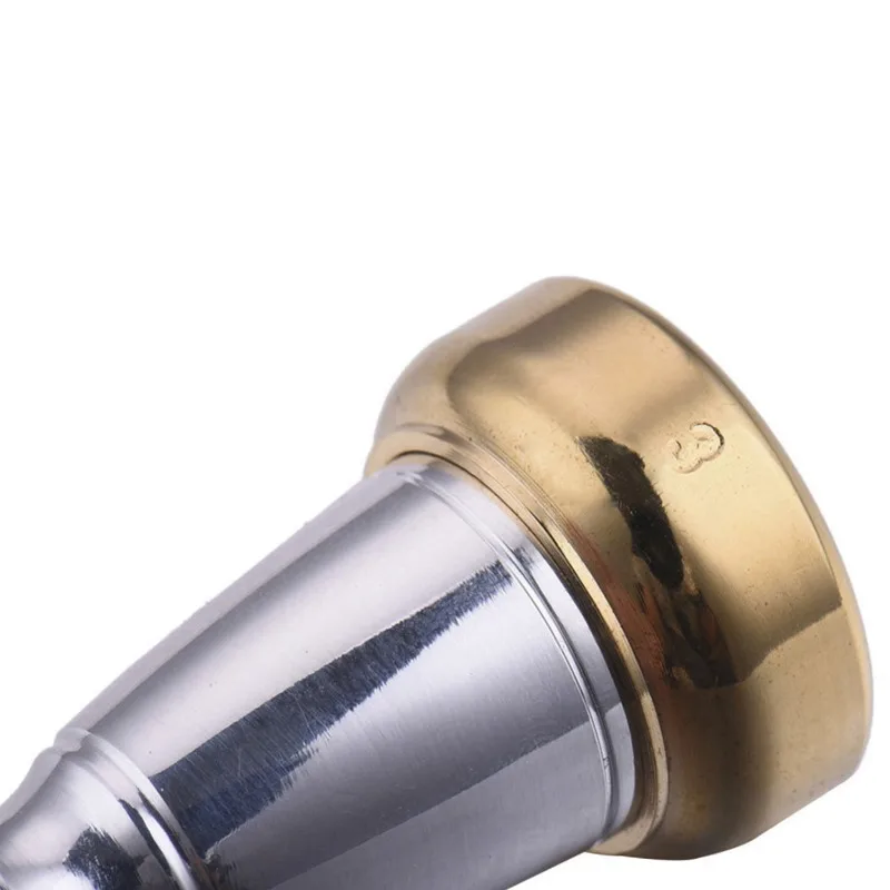 Suitable For Trumpet,Trumpet Mouthpiece Set,7# Trumpet Mouthpiece with 4 Size Rim Cups Musical Instrument Replacement Part