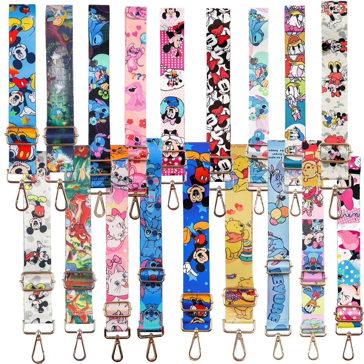 Cute Classic Cartoon Series Shoulder Straps Women Crossbody Handbag Belt Strap Adjustable Wide Straps Bag Accessories Versatile