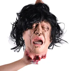 Broken Head Haunted House Secret Room Escape Simulation Human Head Movie Horror Severed Head Creative Trick Prop Halloween Decor