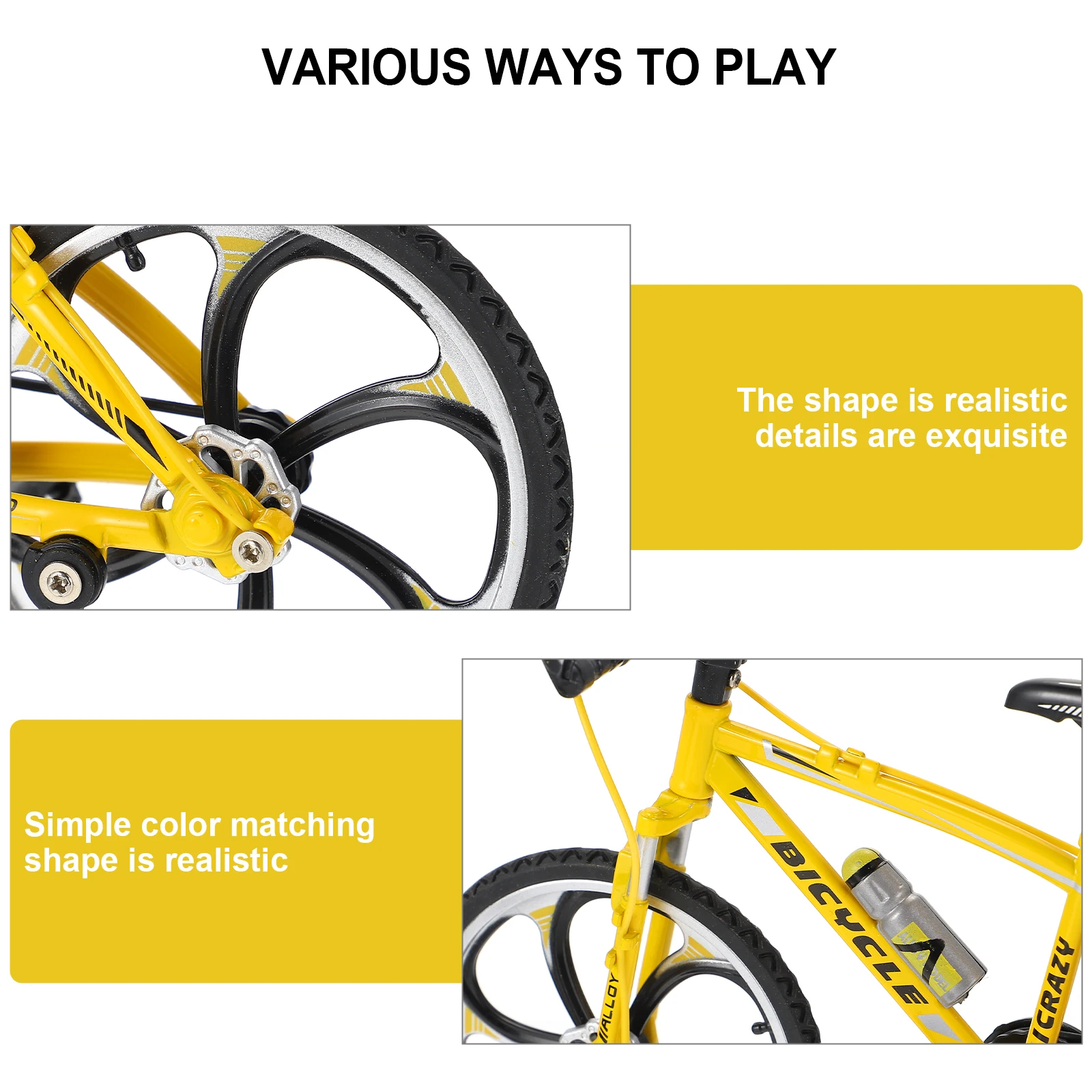 

Finger Bicycle Minibike Alloy Yellow Ferroalloy Desktop Competitive Sports Prop