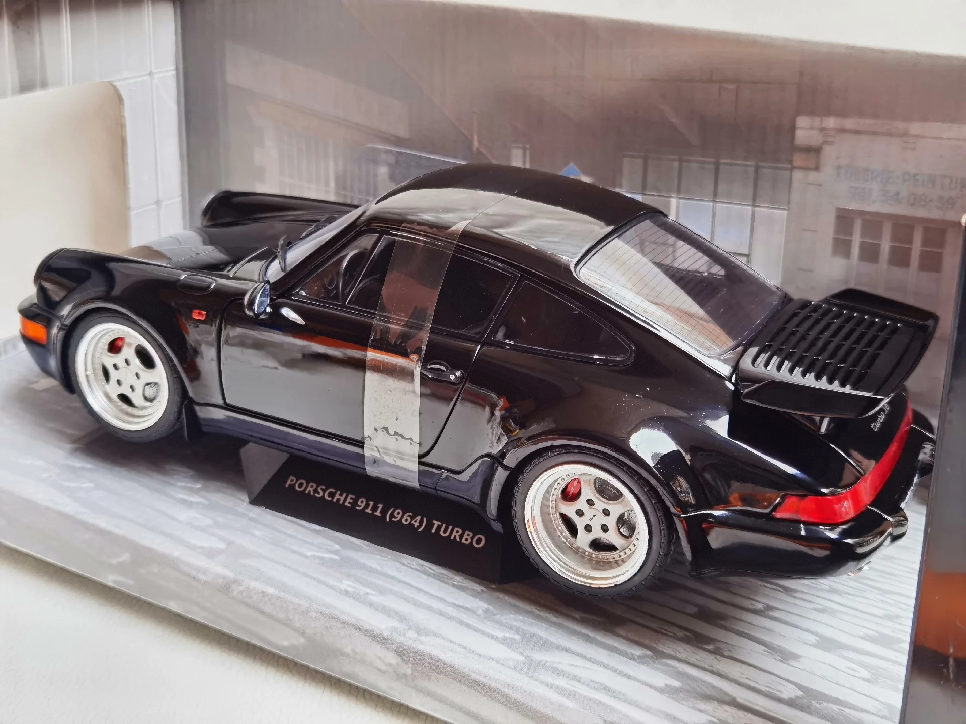 Diecast SOLIDO 1/18 Schaal PORSCHE 911 964 Torbo 1990 Porsche Legering Model Auto Collectible Toy Gift Souvenir Display Ornament