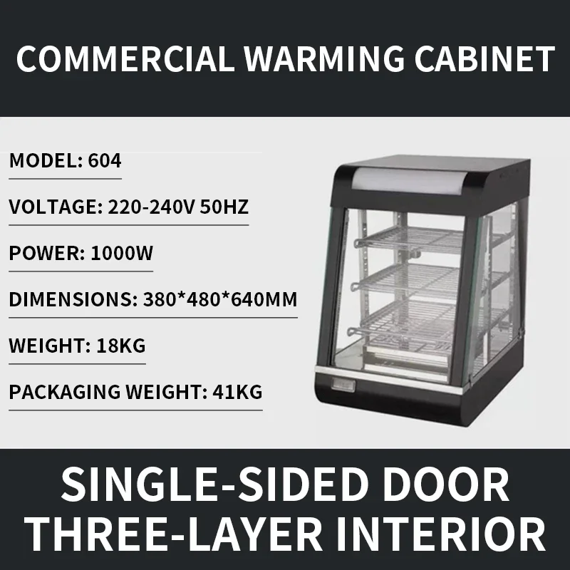 NF Commercial heated constant temperature display cabinets for fried chicken, hamburgers, egg tarts, cooked food, and baked buns