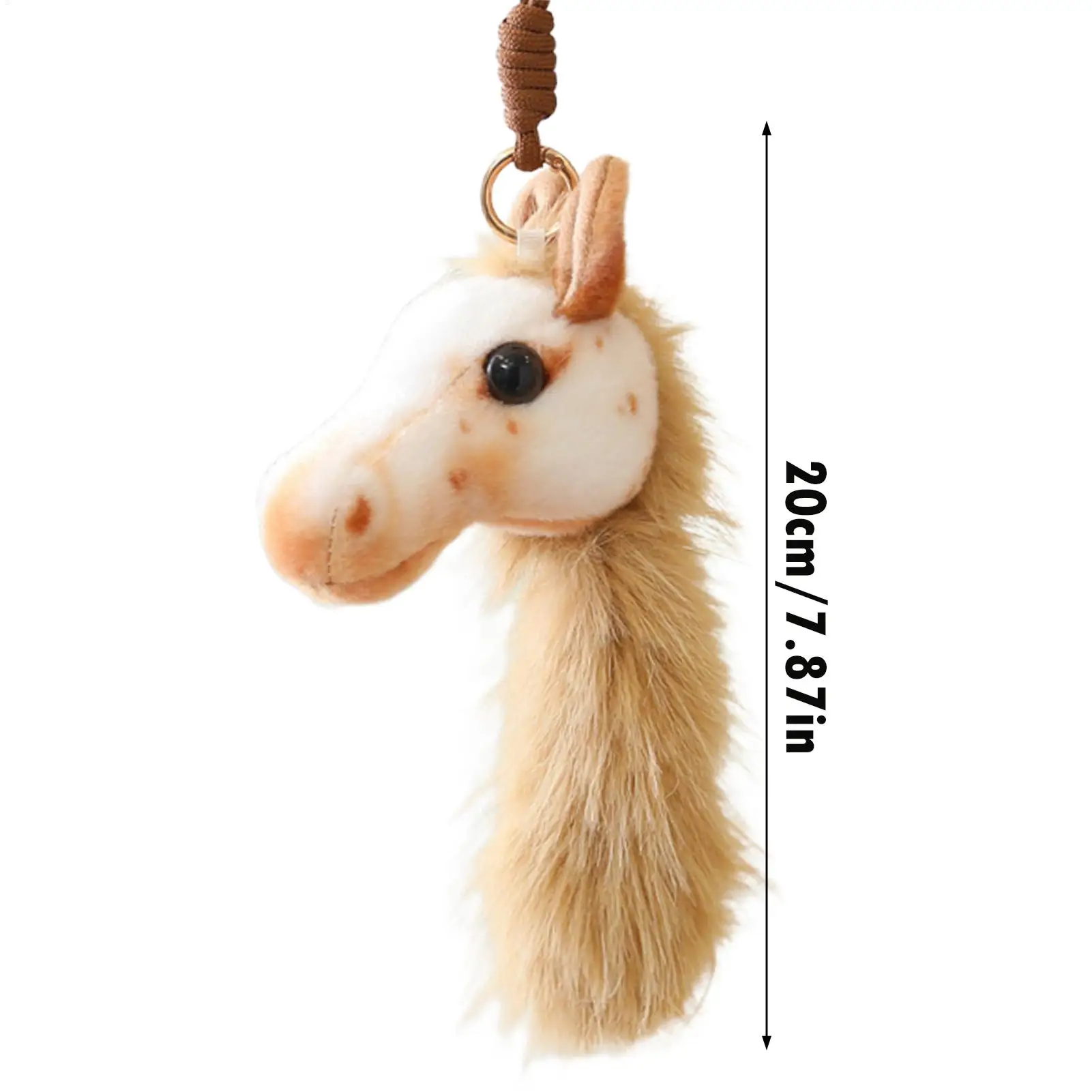 พวงกุญแจรูปหัวม้า ตุ๊กตาห้อยกระเป๋า สำหรับผู้หญิง ผู้ชาย เด็ก ตกแต่งกระเป๋าเงิน กระเป๋าเป้ บ้าน โรงเรียน