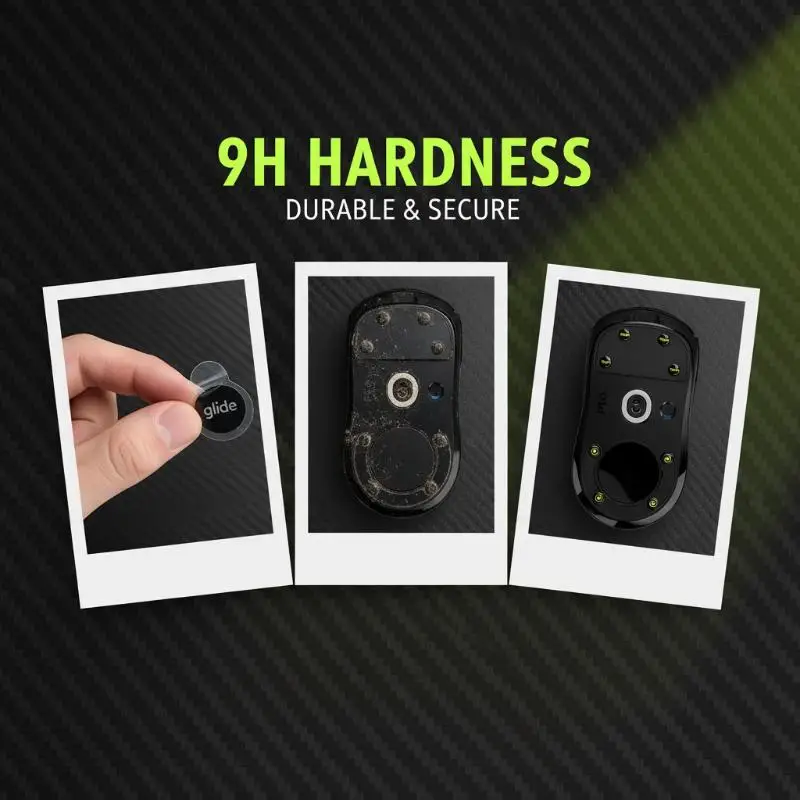 New 1 Pack Glass  DIY Universal Dots Mouse Feet Pads Sticker for Gaming Mouse Anti-Slip Pad