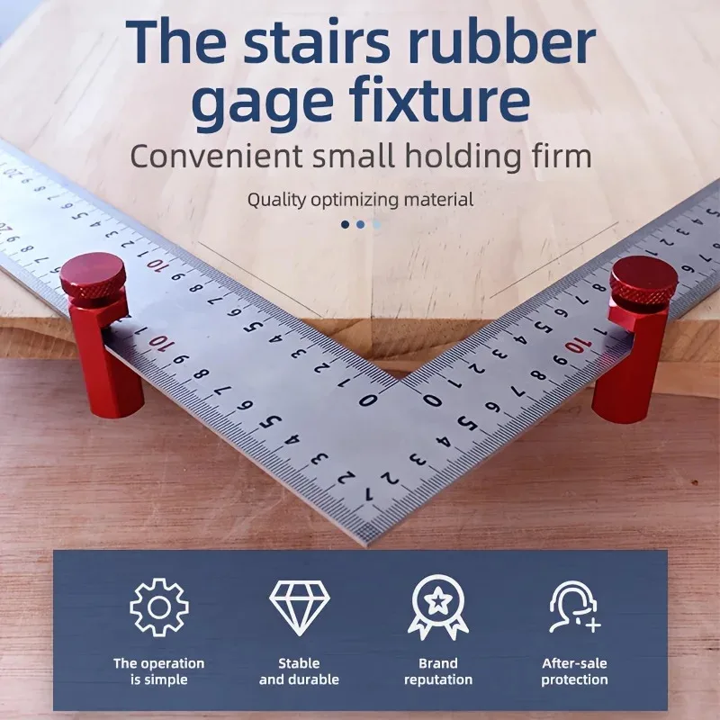 Square Ruler Auxiliary Clamp, Stair Gauge Frame, Square Connection Fixture Woodworking Tools