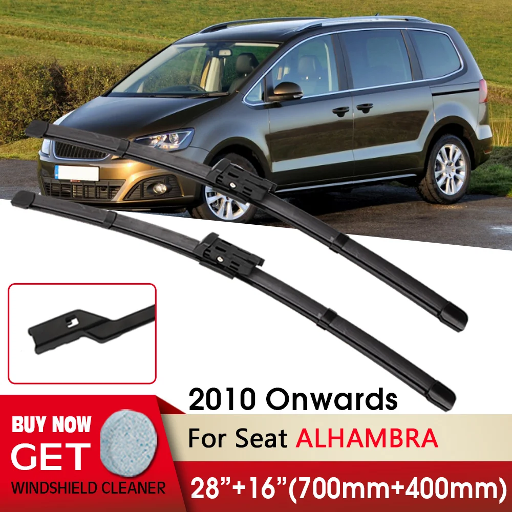 

Car Wiper RHD LHD Front Wiper Blades 28"+16" For Seat ALHAMBRA 2010 Onwards Fit push button Windscreen Wipers Auto Accessories