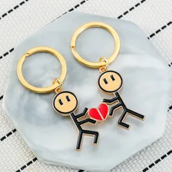 Matchman Finger Heart Magnetic Keychain Cute Cartoon Fashion Couple Heart Backpack Pendant Jewelry Valentine'S Day Gifts New