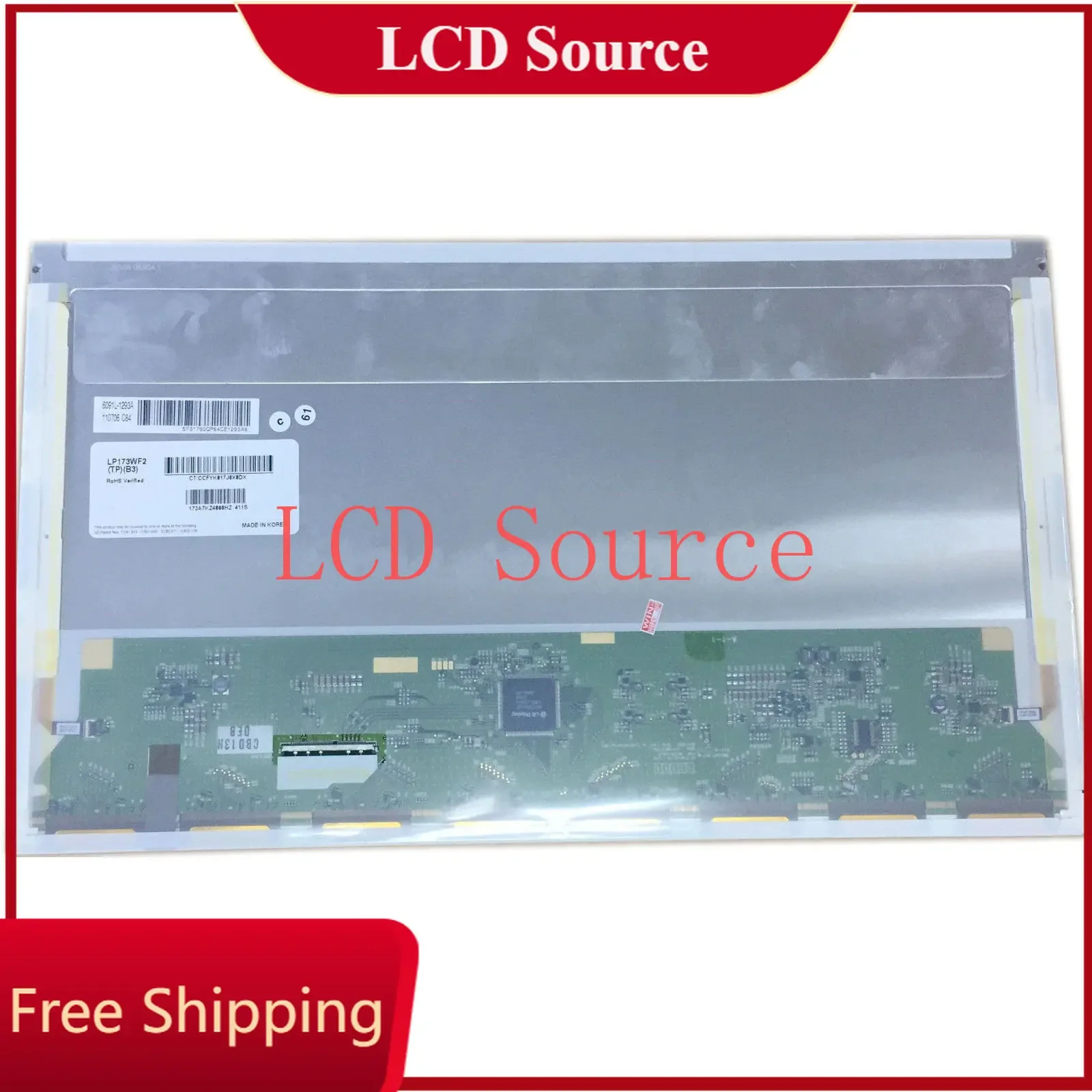 

LP173WF2 TPB3 LP173WF2 (TP)(B3) fit TPB1 TPB2 TPA1 1920x1080 17.3 FHD 50 pin LCD Screen