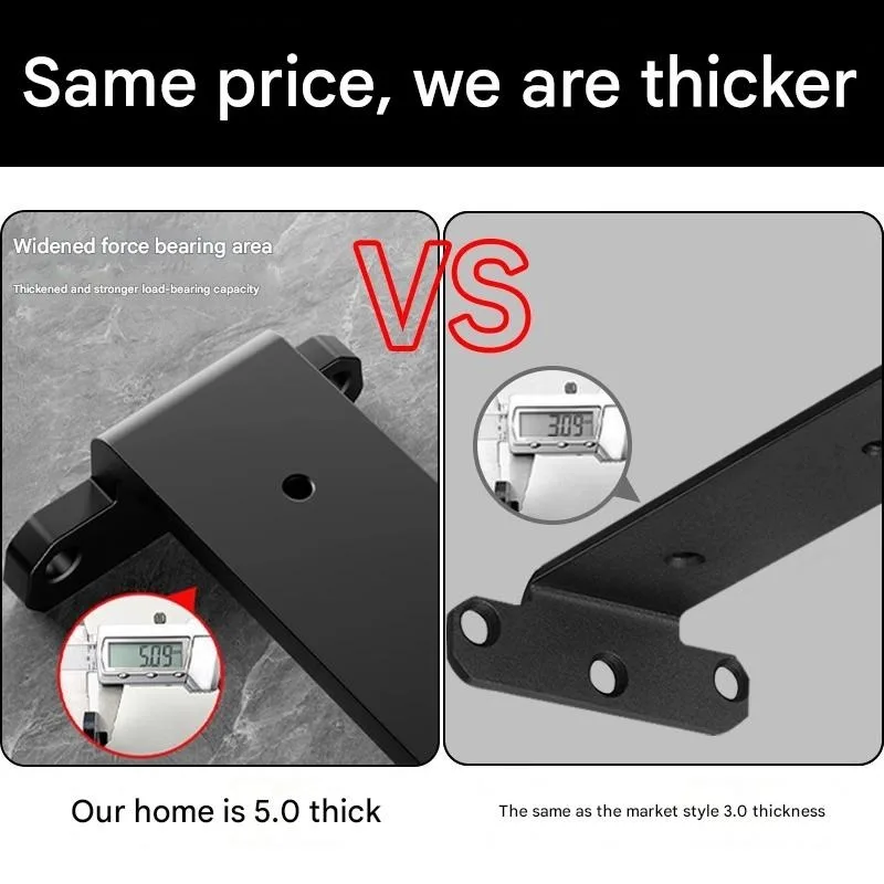 Picture 5: Floating Shelf Hidden Wall Mounted L Brackets for Shelves 200KG Load Capacity with Screws 2-Pack Metal Wall Shelf Brackets