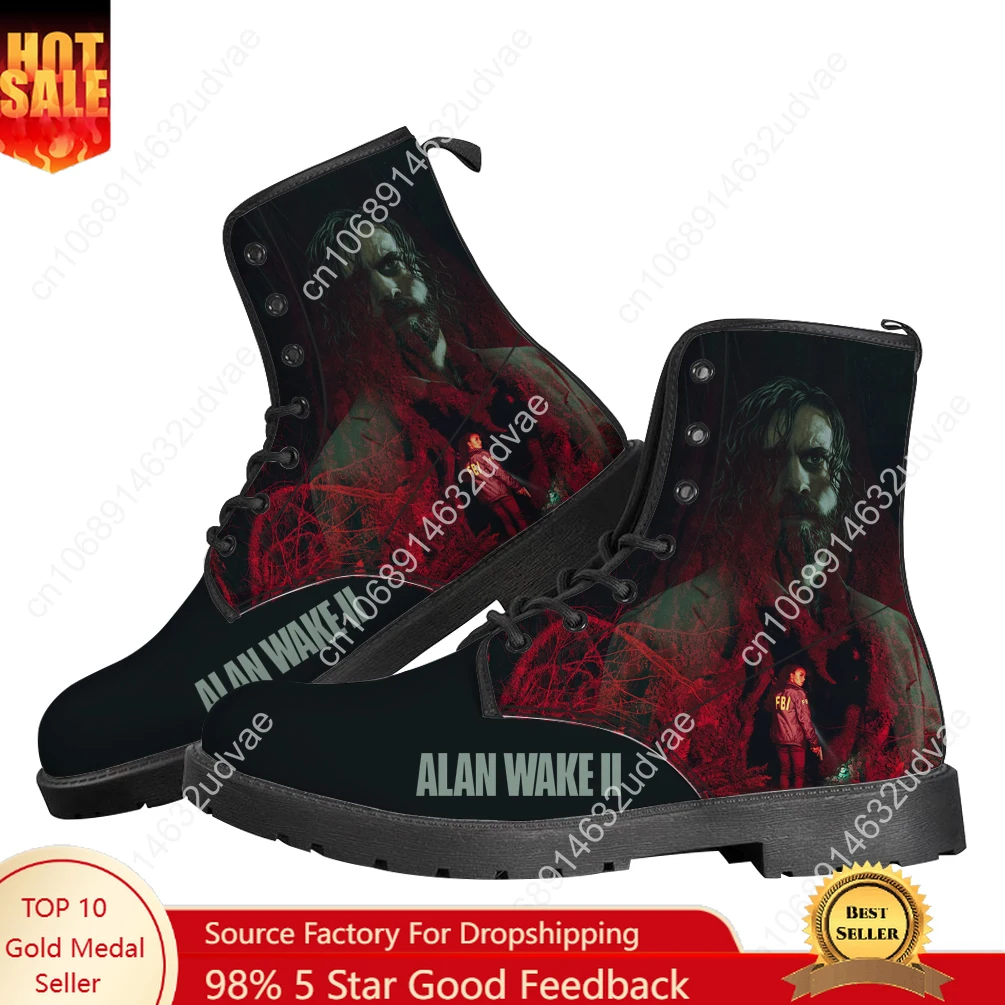 

Alan Wake 2 Boots Mens Womens Teenager Shoes Casual Boot Hot Movie Outdoor Light High Quality Couple Customize Shoe
