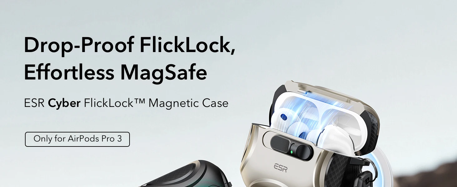 ESR für AirPods Pro 3 Hülle (2025) Sichere FlickLock Ultimate Kopfhörerhülle für AirPods Pro 2./1. Gen & Airpod 4/5 (2024/2026) – Detail 2