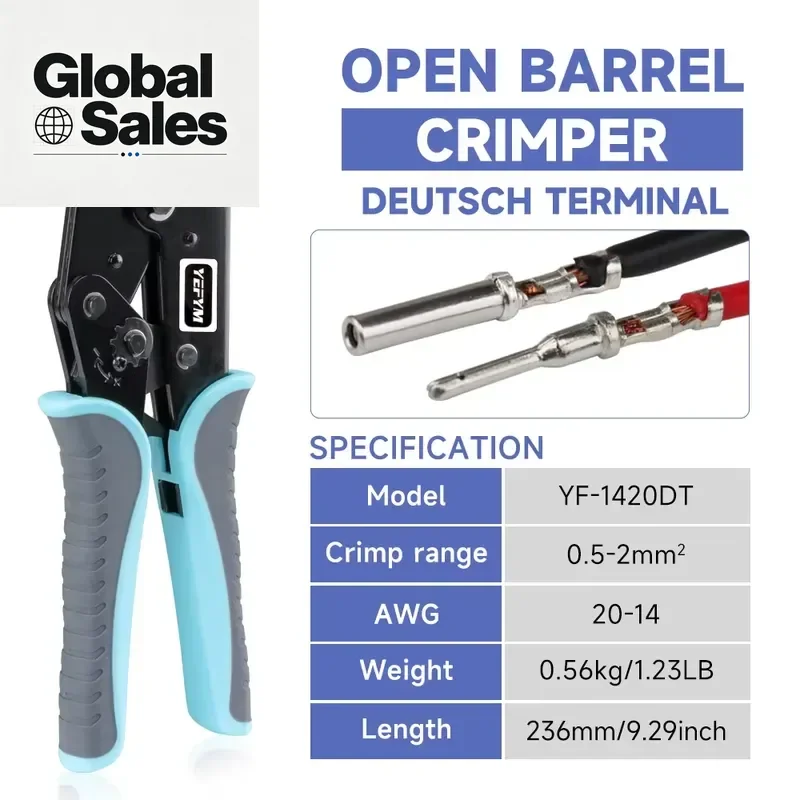 Designed for professional automotive technicians and DIY enthusiasts, the YEFYM YF-1420DTG Crimping Pliers provide a reliable