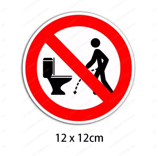 2pcs Car Personality Body Sticker Warning Sign Prohibition Pee Funny Children Waterproof Car Sticker