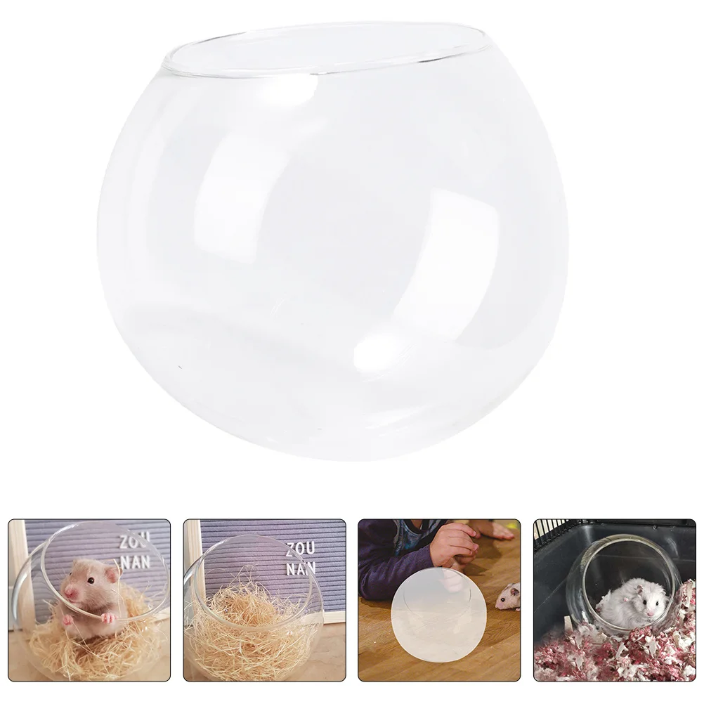 عش تبريد زجاجي للهامستر، عش شينشيلا صغير للحيوانات الأليفة، تبريد صيفي، كوخ زجاجي، عش هامستر رائع #5