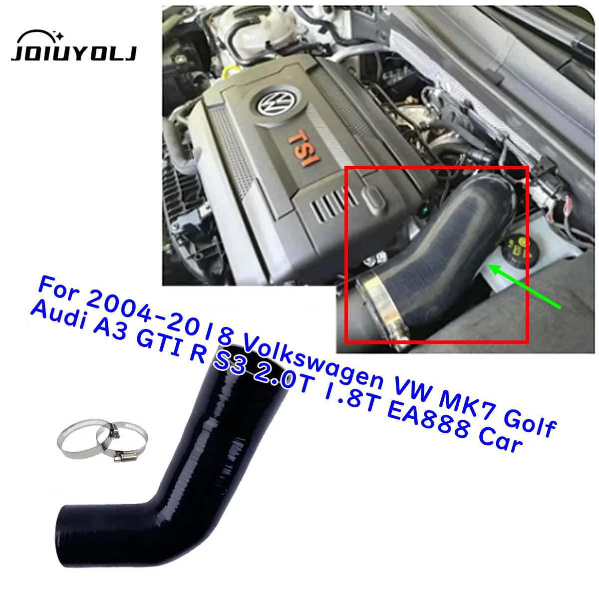 

For VW Golf MK7 GTI R Audi A3/ S3/TT MK3 2.0T 16V MQB EA888 Engine 2013-2020 Intake Silicone Hose