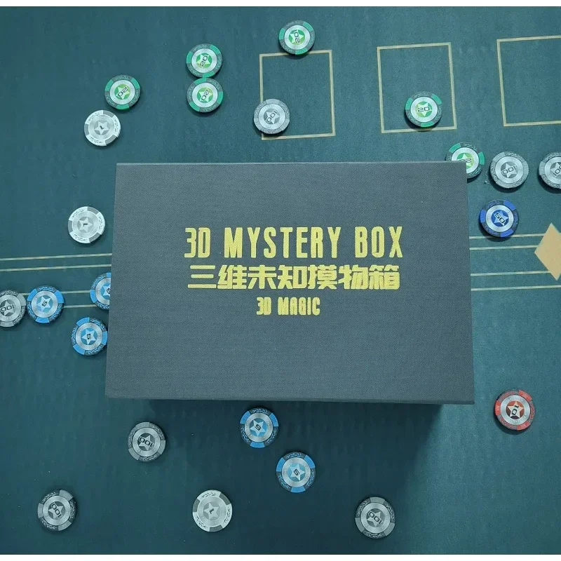 

3D Mystery Box By 3D Magic Stage Magic Tricks Illusion Box Transfer Object Close Up Magicians Prop Magia Gimmick Accessory